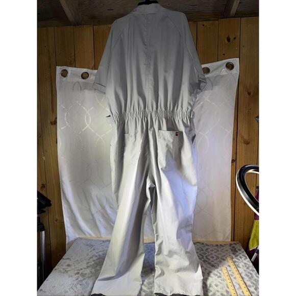 Vintage Para Suit Gray Belted Full ZIp Jumpsuit Short Sleeve Mens 54 Long - Picture 2 of 15